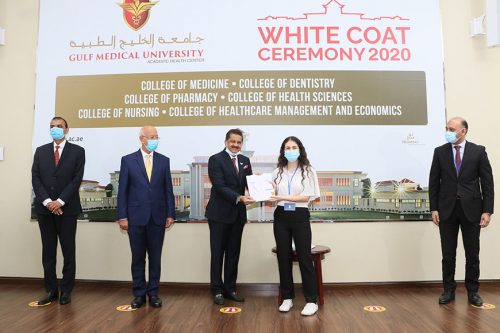 510 New Future Heroes Welcomed to Gulf Medical University in Virtual White Coat Ceremony