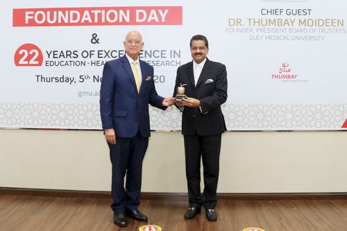 Gulf Medical University Celebrates 22 years & Foundation Day, Founder Dr. Thumbay Moideen Honored for his Visionary Leadership