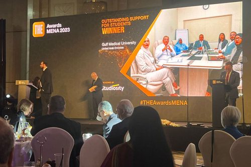 Gulf Medical University Honored for ‘Outstanding Student Support’ at the Times Higher Education Awards MENA 2023