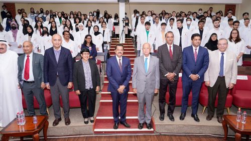 440 Students of Gulf Medical University from 47 Nationalities Pledge their Careers to Serve the Community