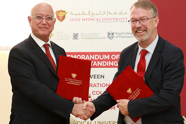 Gulf Medical University Signs Mou for Offering Post Graduate Program and Establishing International Examination Center